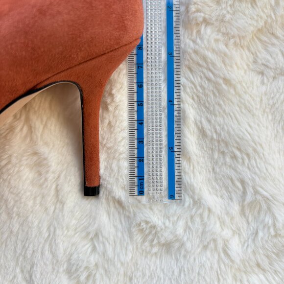 Jimmy Choo Romy 85 Coral Suede Pointed Pumps Size 35.5 - Picture 4 of 6